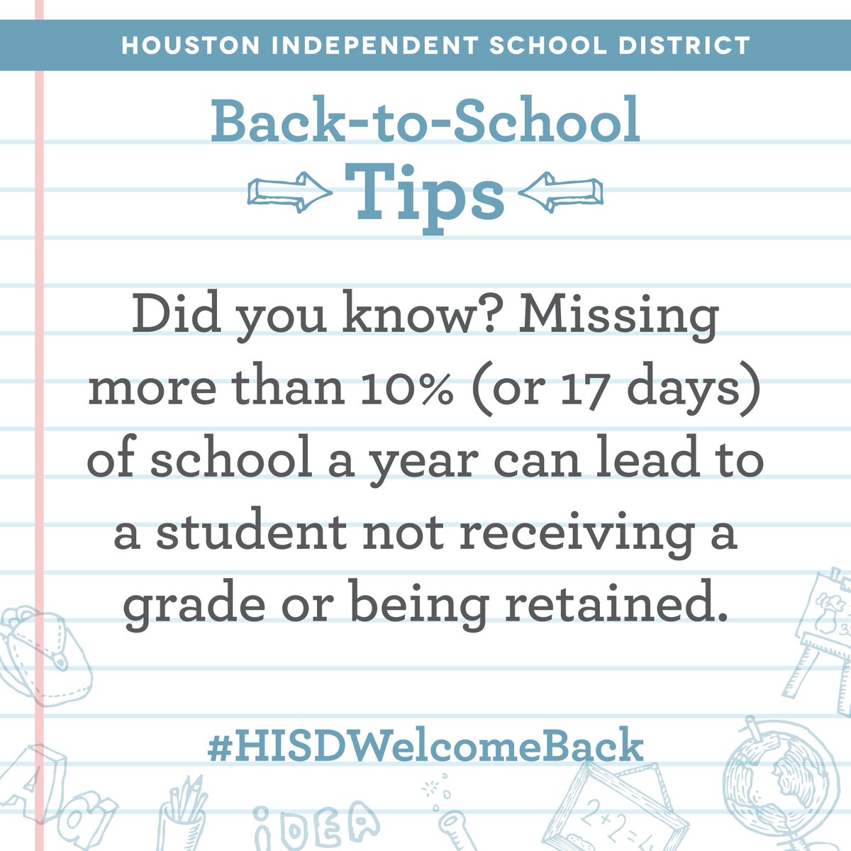 HoustonISD's tweet photo. #HISDWelcomeBack #AttendanceMatters https://t.co/7NzkCxe2W1