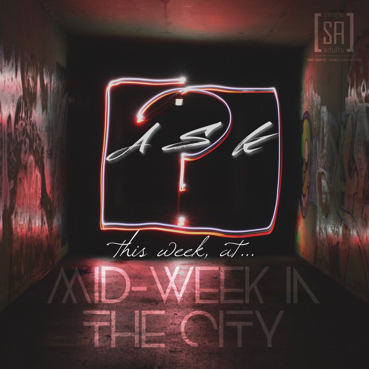 Jesus said to Ask, Seek, Knock. Tomorrow, you’re invited to ask. 415 Broadway at 7pm. What question have you been asking? #MidWeekInTheCity