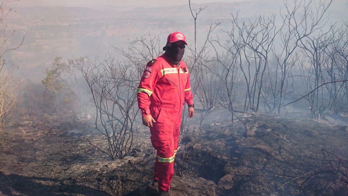 carmenchallapa's tweet photo. #deÚltimo: 22 bomberos de la @Pol_Boliviana y 30 comunarios de #Combuyo #Cochabamba lograron sofocar un nuevo incendio forestal. https://t.co/5p0YwigEKv