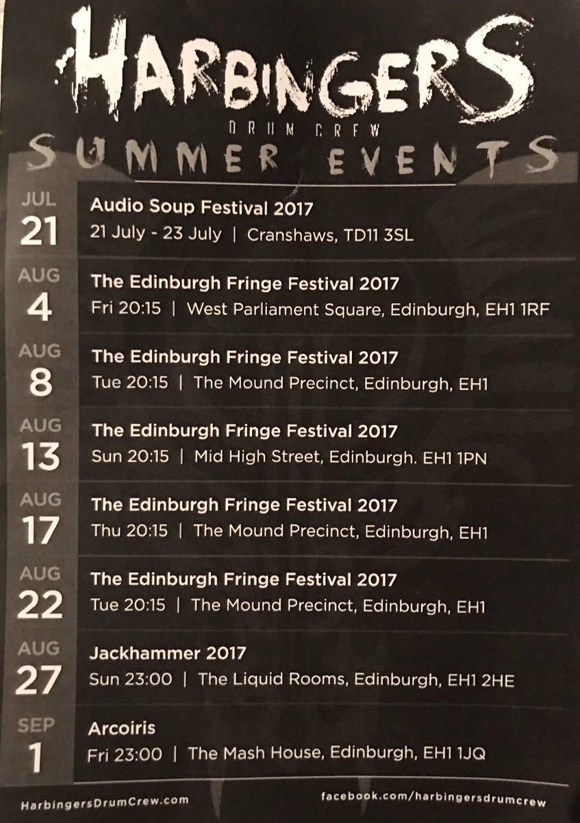 harbsdrumcrew's tweet photo. Still to come this summer! #drums #drumcrew #streetdrums #edfringe #edinburgh @jackhammerclub https://t.co/LeTu37TMJN
