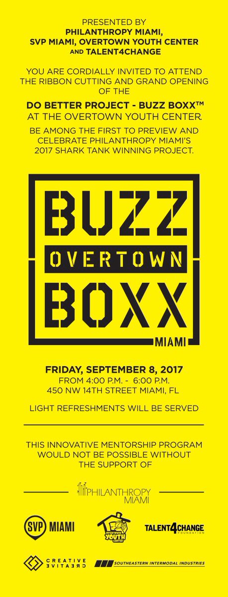 We welcome everyone from the community to join us for the ribbon cutting and grand opening of the Buzz Boxx <a href="/buzzitforward/">BUZZ</a> at OYC!