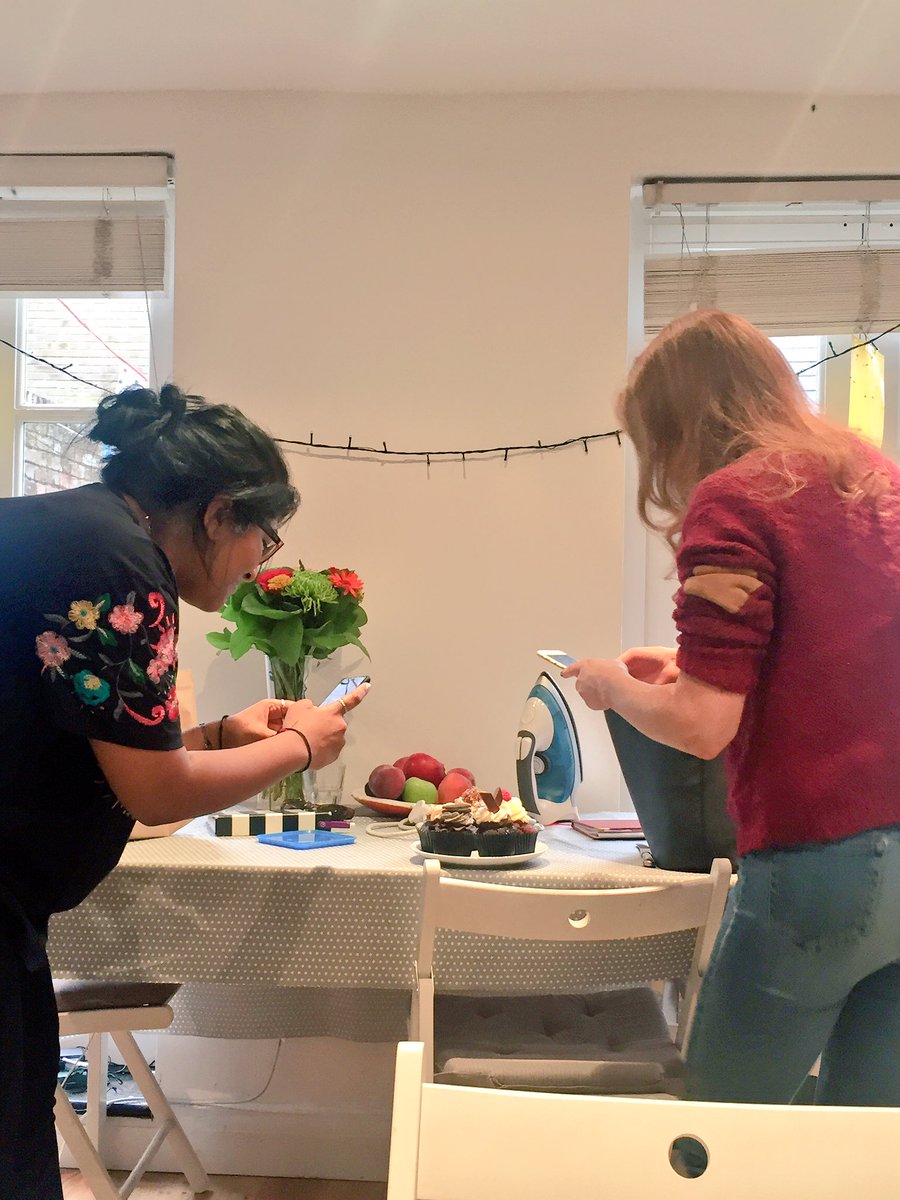 spannerhollis's tweet photo. "Wow those cakes! What are we going to do with them...?!" --- "Instagram the shit out of them" #Girls #GirlDem #CakeTuesday https://t.co/ocwVb6xz1D