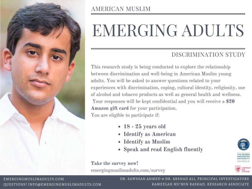 EmergingMuslims's tweet photo. Did you know you can also share your thoughts/experiences anonymously? Complete this survey &amp; earn a $20 giftcard! 
https://t.co/utWUFO229A https://t.co/s95EvUrtEF