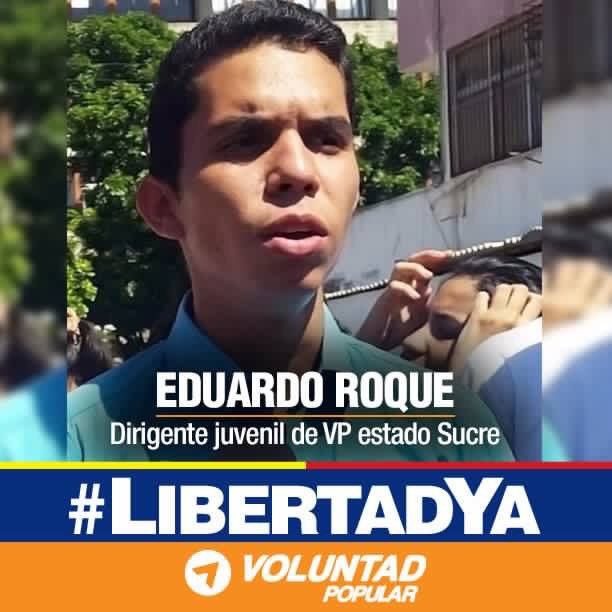 liliantintori's tweet photo. Eduardo Roque fue acusado injustamente de instigación a la rebelión, sustracción de elementos militares y traición a la patria. Todo falso. https://t.co/4QKH6zVpah