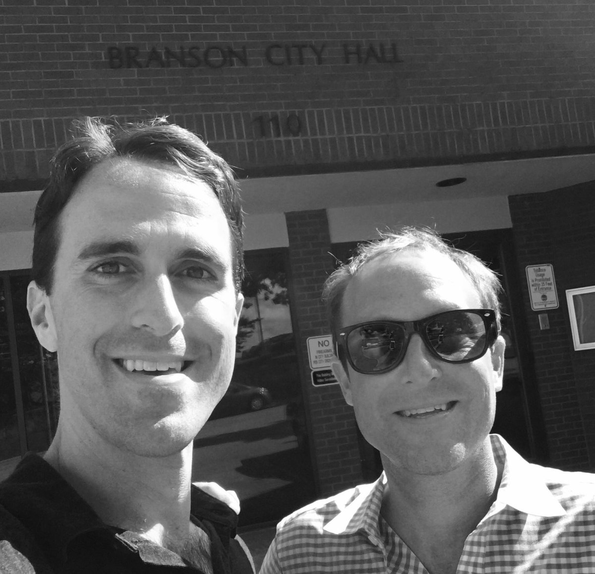 _ResourceX's tweet photo. .@chrisfabianPBB + @enfabian representing #TeamPBB @CityofBranson City Hall for #CityHallSelfie! #localgov #PBB https://t.co/lrAnQpGGC2
