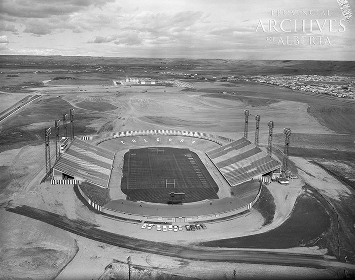McMahon Stadium, home of the <a href="/calstampeders/">Calgary Stampeders</a>, opened on this date in 1960. Here's an early pic from our vaults:
