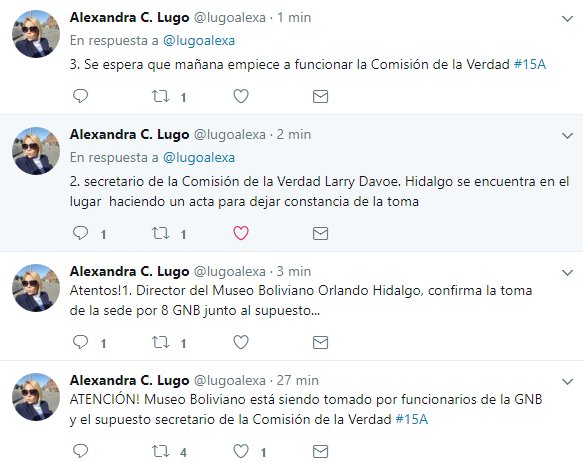ReporteYa's tweet photo. #15Ago Museo Boliviano está siendo tomado por funcionarios de la GNB y el  secretario de la Comisión de la Verdad - @lugoalexa https://t.co/m5hMcYO5Z3