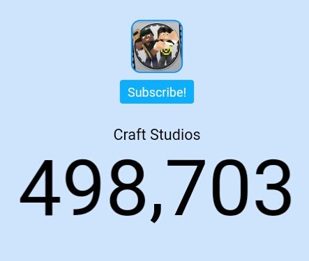 FcCraftStudioTv's tweet photo. ⏩ ATUALIZAÇÃO DE INSCRITOS ⏪
Falta menos de 1.300 para os 500K
Manda pro miguinhos tudo 😘
#CS500K
@MaoCraftStudios
@AdrianoFloresRJ https://t.co/ONi00WjVUk