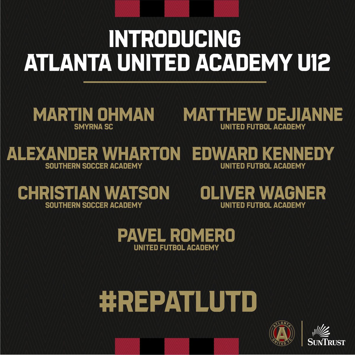 AcademyATLUTD's tweet photo. Introducing our U12 Academy Team! π΄β«οΈ #REPATLUTD https://t.co/NO2wIwspyp