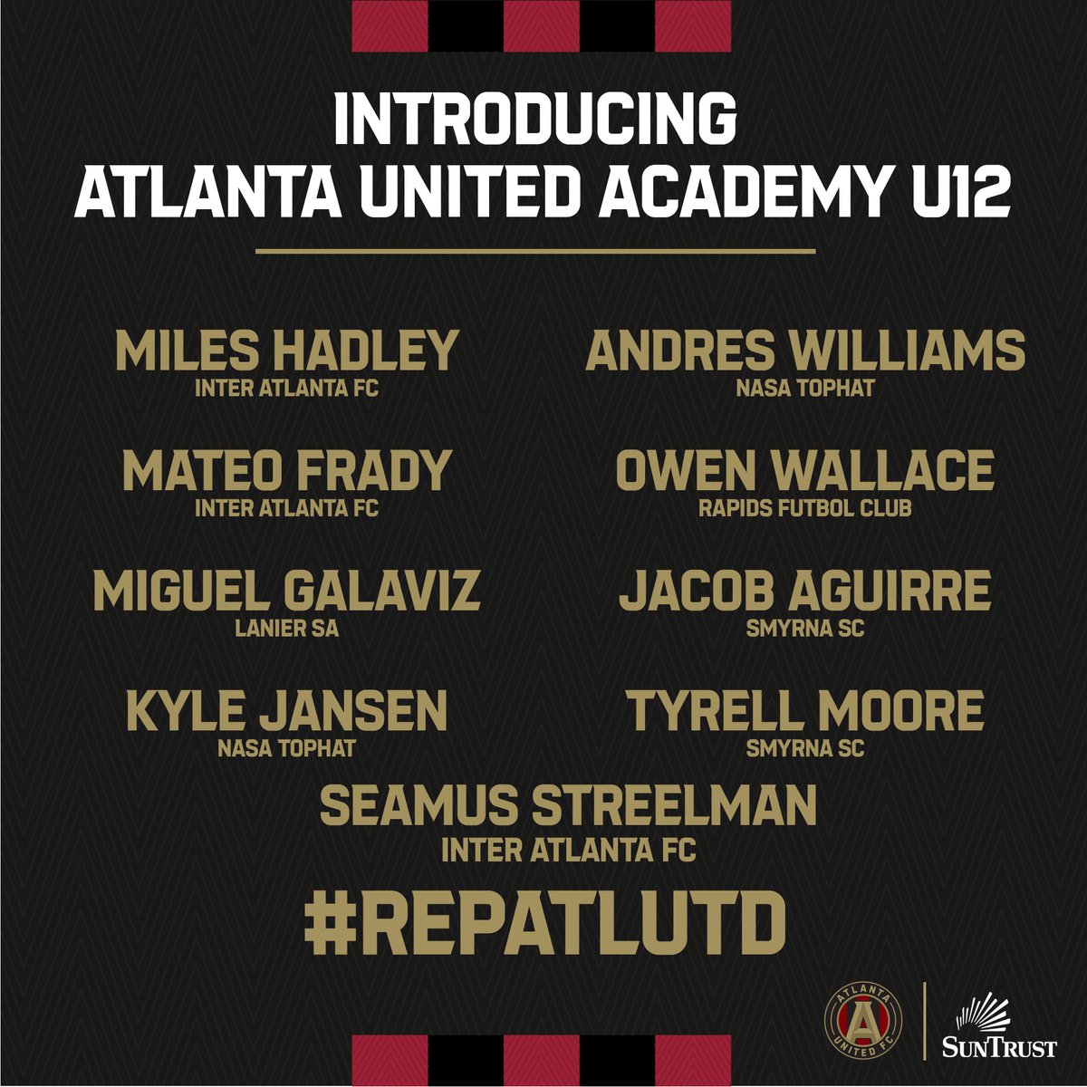 AcademyATLUTD's tweet photo. Introducing our U12 Academy Team! π΄β«οΈ #REPATLUTD https://t.co/NO2wIwspyp