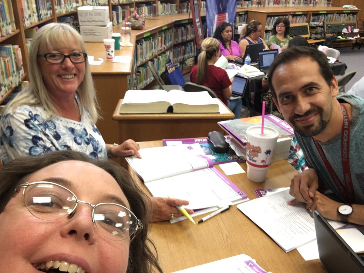 ShannaEdwards20's tweet photo. A picture of team planning lessons at Miliam Words their way. #TravisPDrocks from Shanna Edwards https://t.co/KwnBIySW2R