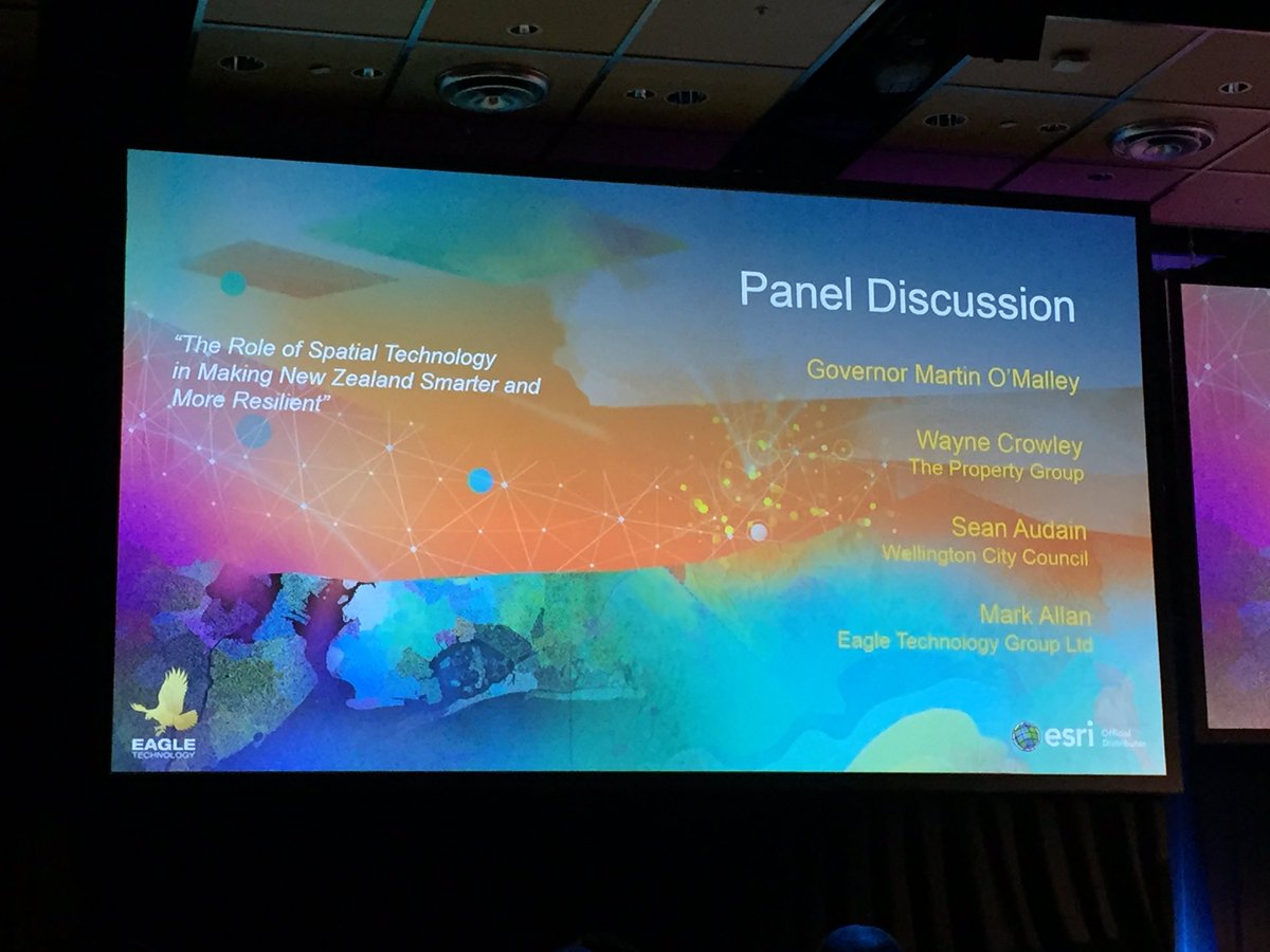 TrishMerz's tweet photo. .@eaglegis Impressive lineup of men on the #nzeuc panel... just wondering where the female representation is?! https://t.co/x11cOdVKzB