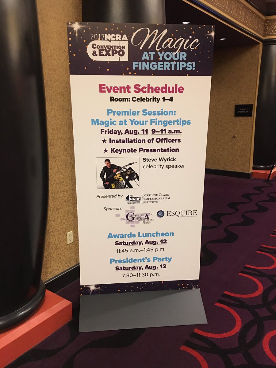 WyrickMagic's tweet photo. It was an honor being the Keynote Speaker @NCRA 2017 National Convention in LasVegas ! https://t.co/msstZVSmW7