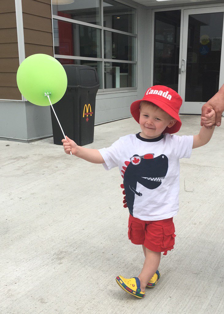 Celebrating 50 years of <a href="/McDonalds/">McDonald's</a> in Canada! Balloons are so much fun!