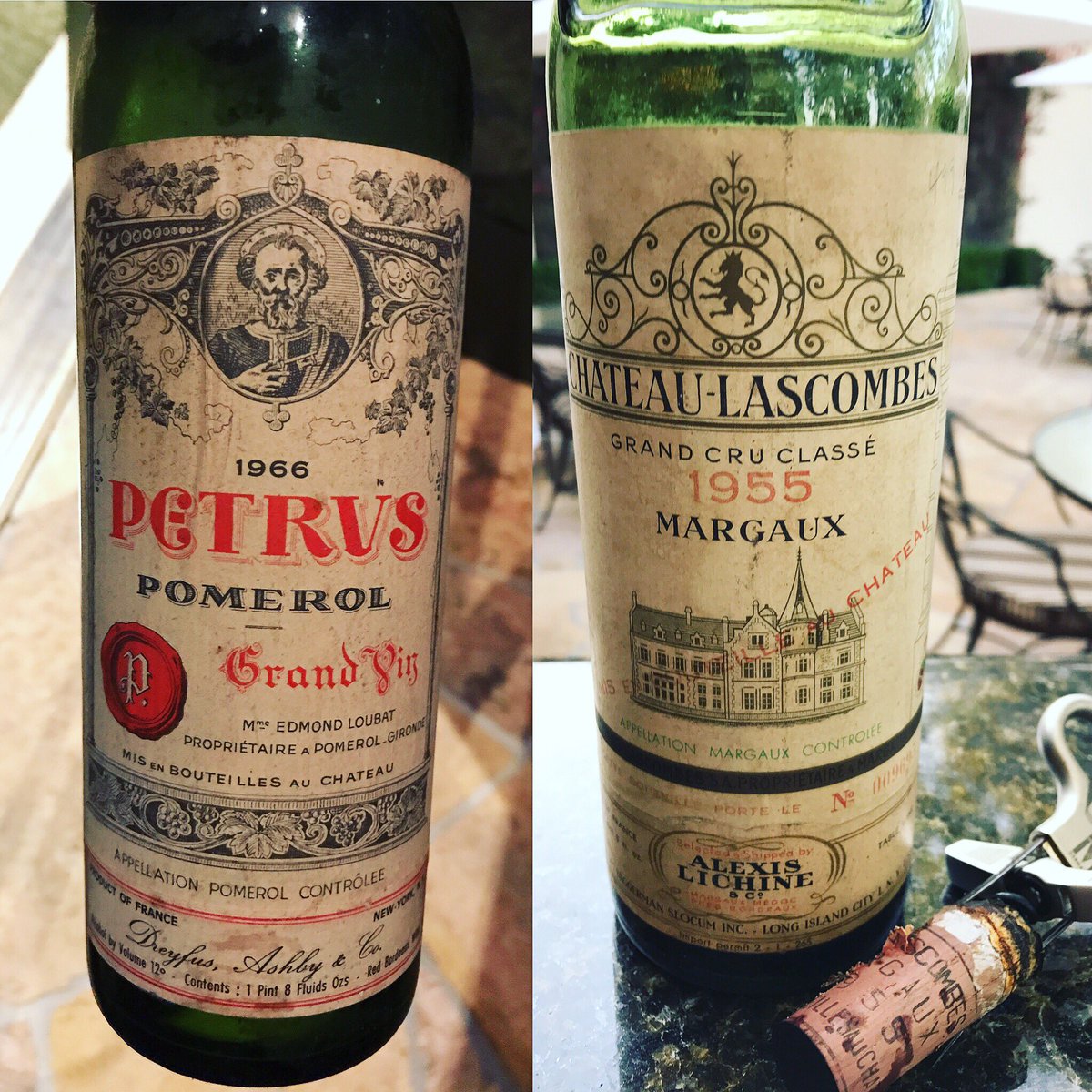 chrisaweed's tweet photo. A couple recent highlights #petrus #lascombes https://t.co/2qbjsO2EwZ