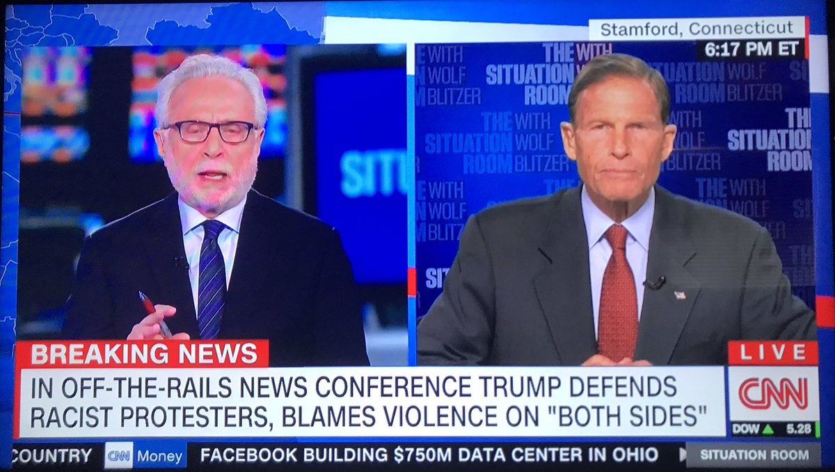 DrDenaGrayson's tweet photo. 👇🏼THIS👇🏼

@CNN calls Trump's news conference "off-the-rails"

@SenBlumenthal nearly in TEARS when recounting his dad's escape from #Nazis‼️😢 https://t.co/sPNceeYpvU