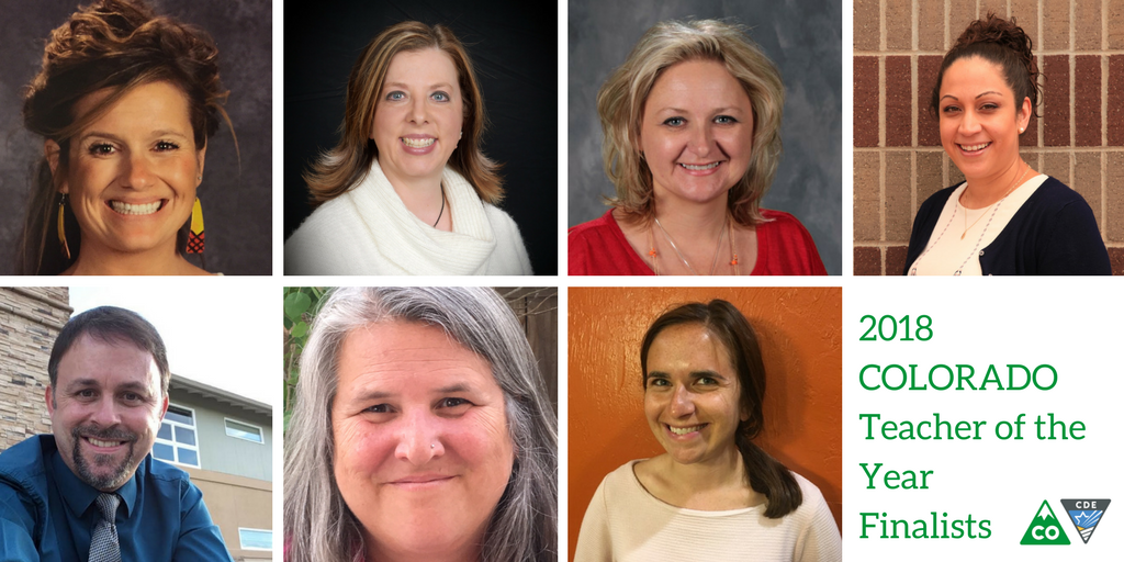 codepted's tweet photo. News Release - 2018 Colorado Teacher of the Year finalists announced https://t.co/w1hBxZdANK #edcolo #COTOY https://t.co/ILCUJ0gtGF