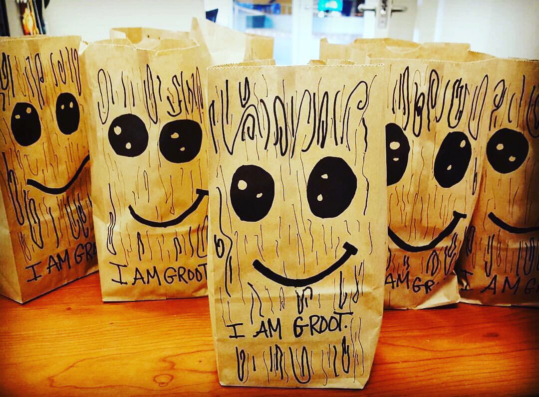 UNCGHRL's tweet photo. Spartan Village RAs were treated to 'A Groot first day of classes', we love our student staff! How was YOUR first day? #UNCG125 #LeadAtG https://t.co/PxciDhcN0O