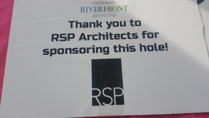 Mpls_Riverfront's tweet photo. Many thanks to @rsparch for its sponsorship of today's event! #myriver #dangerousgolf https://t.co/PLVxZQ1jw3