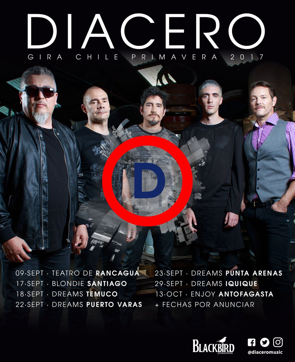 DiaceroMusic's tweet photo. Súper entusiasmados de compartir con ustedes las primeras fechas confirmadas de nuestra primera gira por Chile. Pronto agregamos más! https://t.co/EMOOTrK3wV