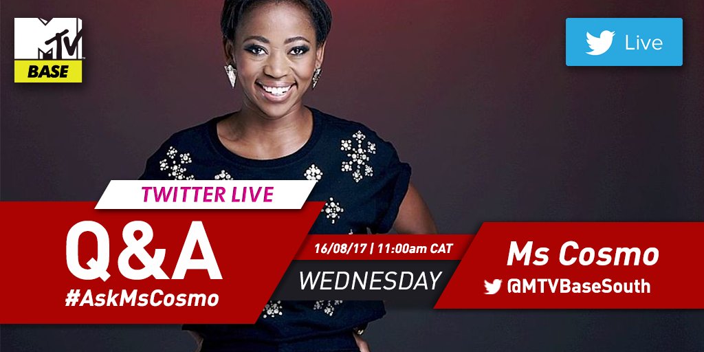 MTVBaseSouth's tweet photo. #AskMsCosmo | Don't forget that @MsCosmoDJ is going to be answering all your questions at 11AM if you tweet them using #AskMscomso today π¬ https://t.co/IEQmxCV33w