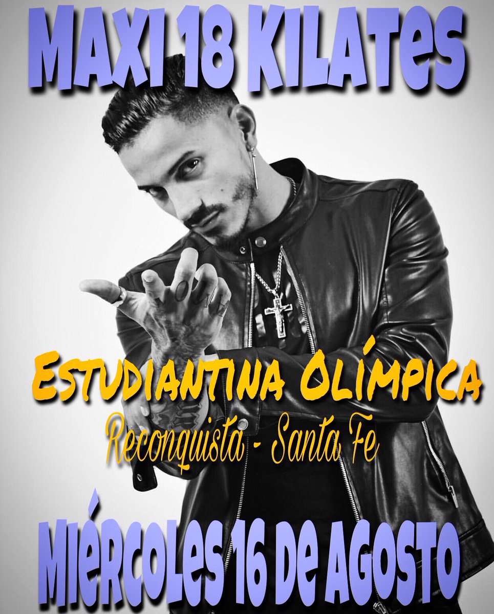 MaxiKilates's tweet photo. Mañana show exclusivo en Santa Fe!!!! ⬇️⬇️⬇️ #Maxi18Kilates https://t.co/IQQipjgsGg