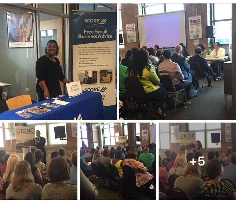 CarolCollum's tweet photo. #SCOREChicago representing at the ICNC &amp; the SBAC Small Business Development Workshop. https://t.co/edGrtnR2ko