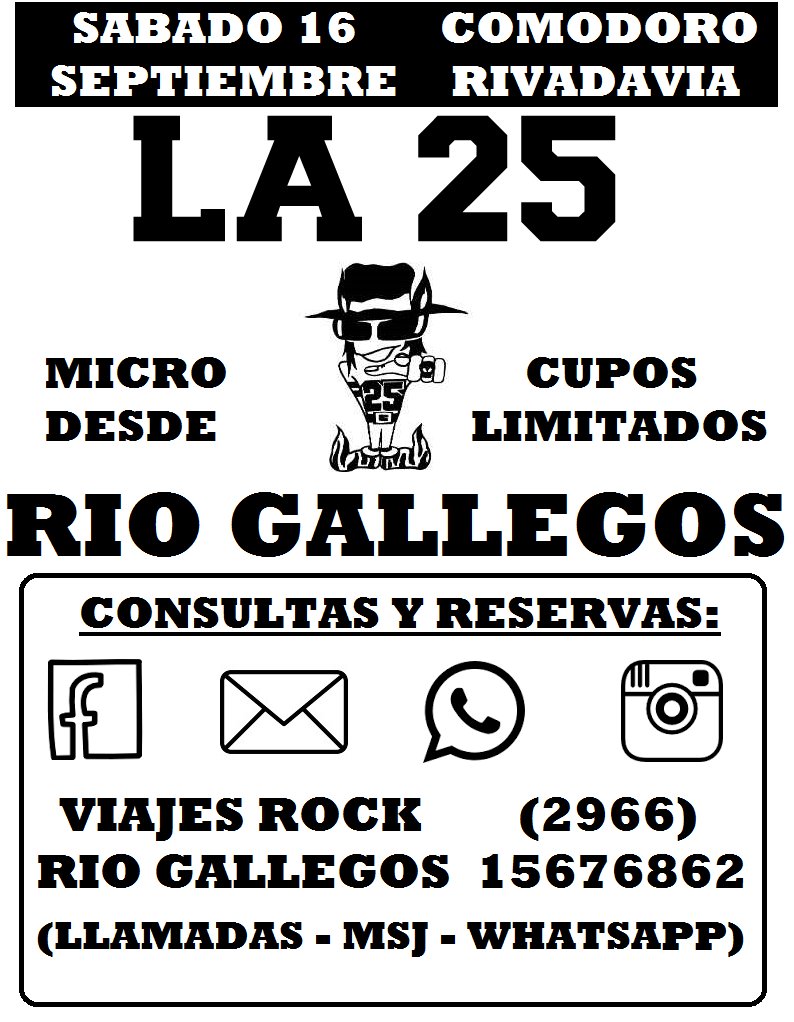viajesrock's tweet photo. Micro a Comodoro Rivadavia
1 mes y salimos a la ruta!!

@LA25OFICIAL https://t.co/hIVP8ygMdK
