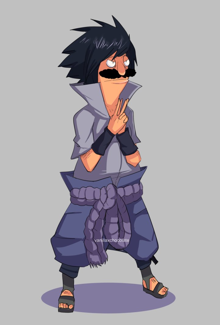 This is a commission, someone paid me to draw Bob from Bob's burger dressed as Sasuke, I'm still in shock