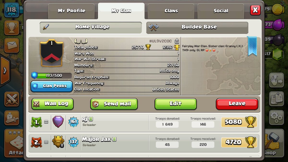Anyone looking for a clan come cheek us out....😶😁😃
