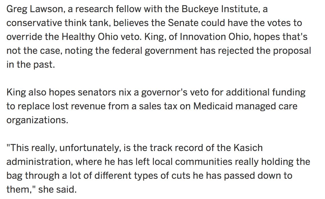 innovationohio's tweet photo. Ohio Senate to meet Tuesday to vote to override Kasich's budget vetoes: https://t.co/PtpuMTQ2SH https://t.co/5MinIoVDmw
