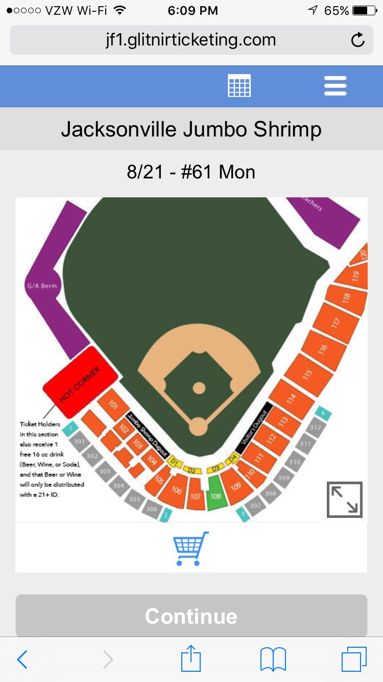 Jacksonville Shrimp Seating Chart