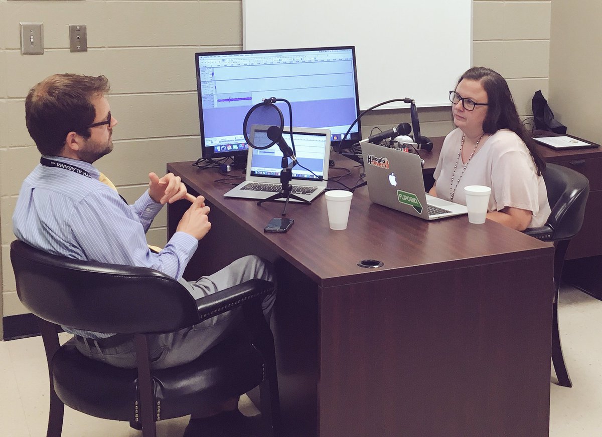 Heath_M_Harmon's tweet photo. What's going on in the OHS Teacher Innovation Station? The @acr0ssthehall podcast with @ChelleShel617 and @cadesomers #OCSchat #ALedchat https://t.co/S44Esq1gdc
