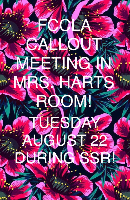 OVHS_FCCLA's tweet photo. Hope to see you all there!! 😊 https://t.co/wtHysw11f4
