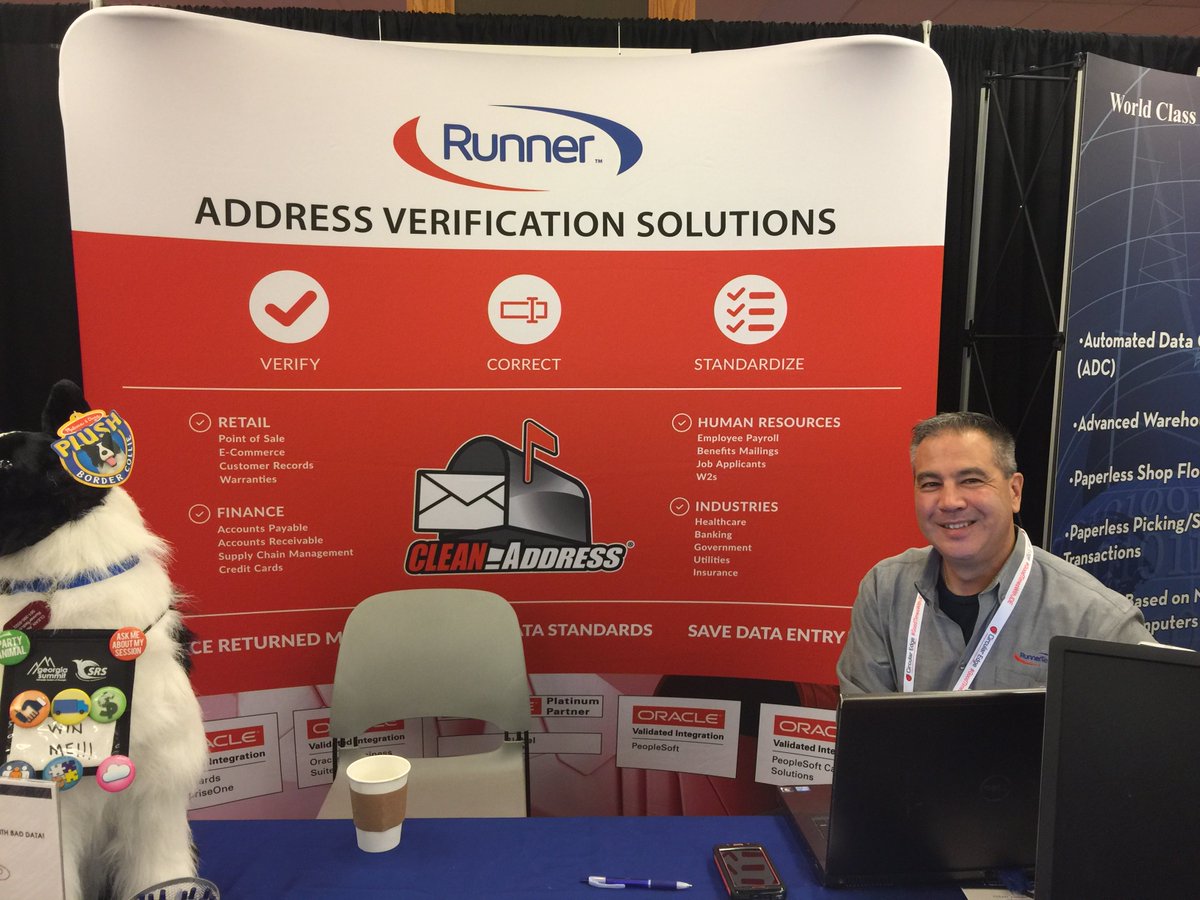 RunnerEDQ's tweet photo. Stop by booth #218 and learn about our new products like CLEAN_Student, CLEAN_employee, and many more. #infocus17 #JDEINFOCUS #InFocus https://t.co/9rRl9f9biW