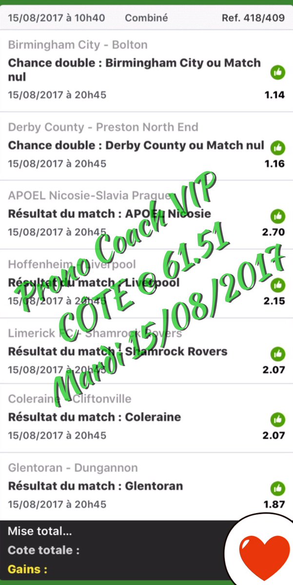 Pronocoach1's tweet image. PRONO COACH VIP

FOOT @ 61.51 ✅

Tous nos MISSILES sont disponibles uniquement sur notre VIP

#ParionsSport #TeamParieur #MortalCombo