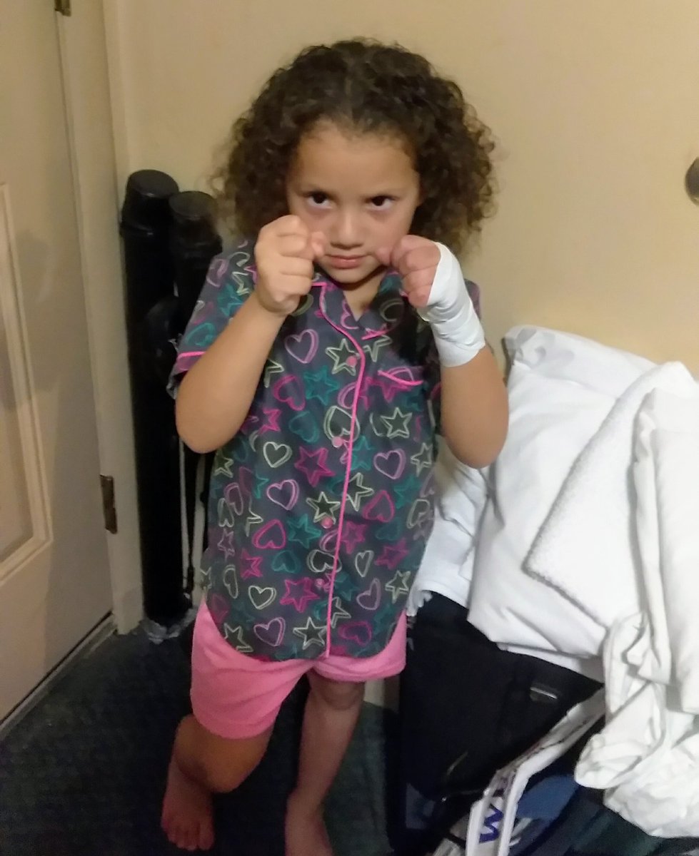 wwedit69's tweet photo. @ReneeYoungWWE She's a big fan of #DeanAmbrose...she found out we have "wrestling tape" as she calls it...I've created a monster! โค#wwerocks https://t.co/QJf0epBn2M