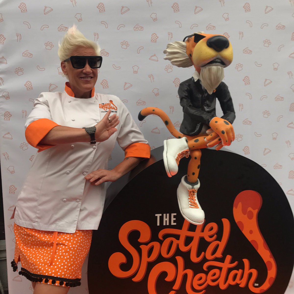 ChesterCheetah's tweet photo. I'm here at the opening of #thespottedcheetah! Which dish would you want to try? https://t.co/4bf8dr160w