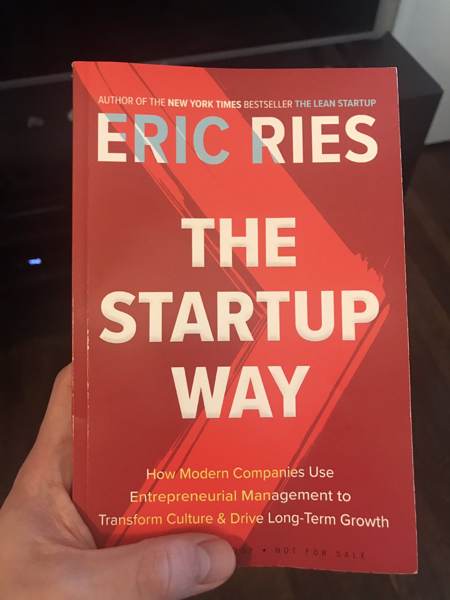 dnnyrms's tweet photo. Just got my copy of @ericries's latest book - I'm excited to dig into this! #StartupWay https://t.co/oQ012wkCaE