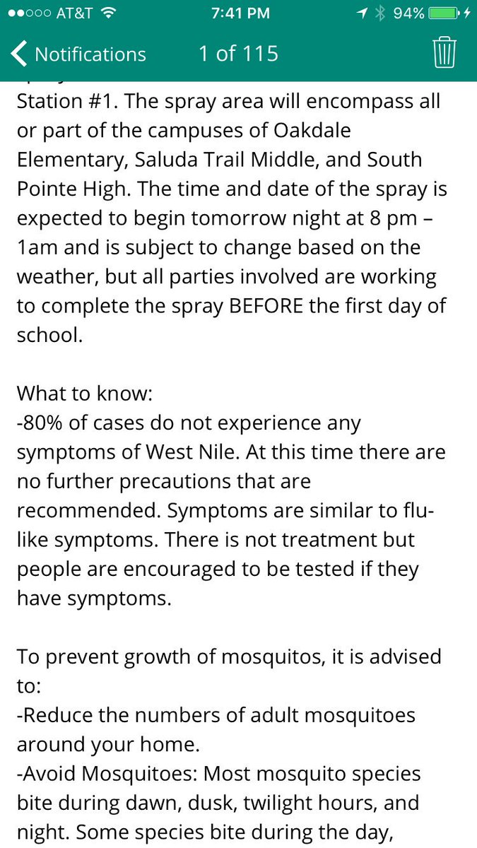 SPHSstallions's tweet photo. Important Mosquito Spray Advisory from @RockHillSchools : @SPiNwired_ @SPHSBoosters @stuco_sphs @sphsBOT @FootballSPHS @SPHSCheer2017 https://t.co/Do7jRWHuvI
