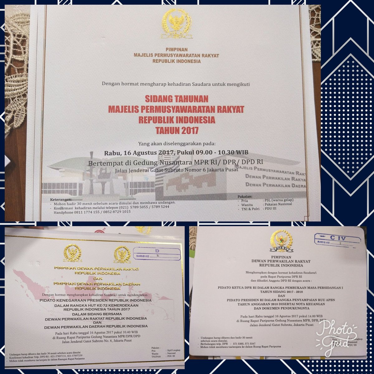 PhintoTri's tweet photo. Sidang Tahunan MPR RI. Pidato kenegaraan Presiden RI dan Pidato Ketua DPR RI pembukaan masa persidangan I tahun 2017-2018. https://t.co/da7oBKV1OJ