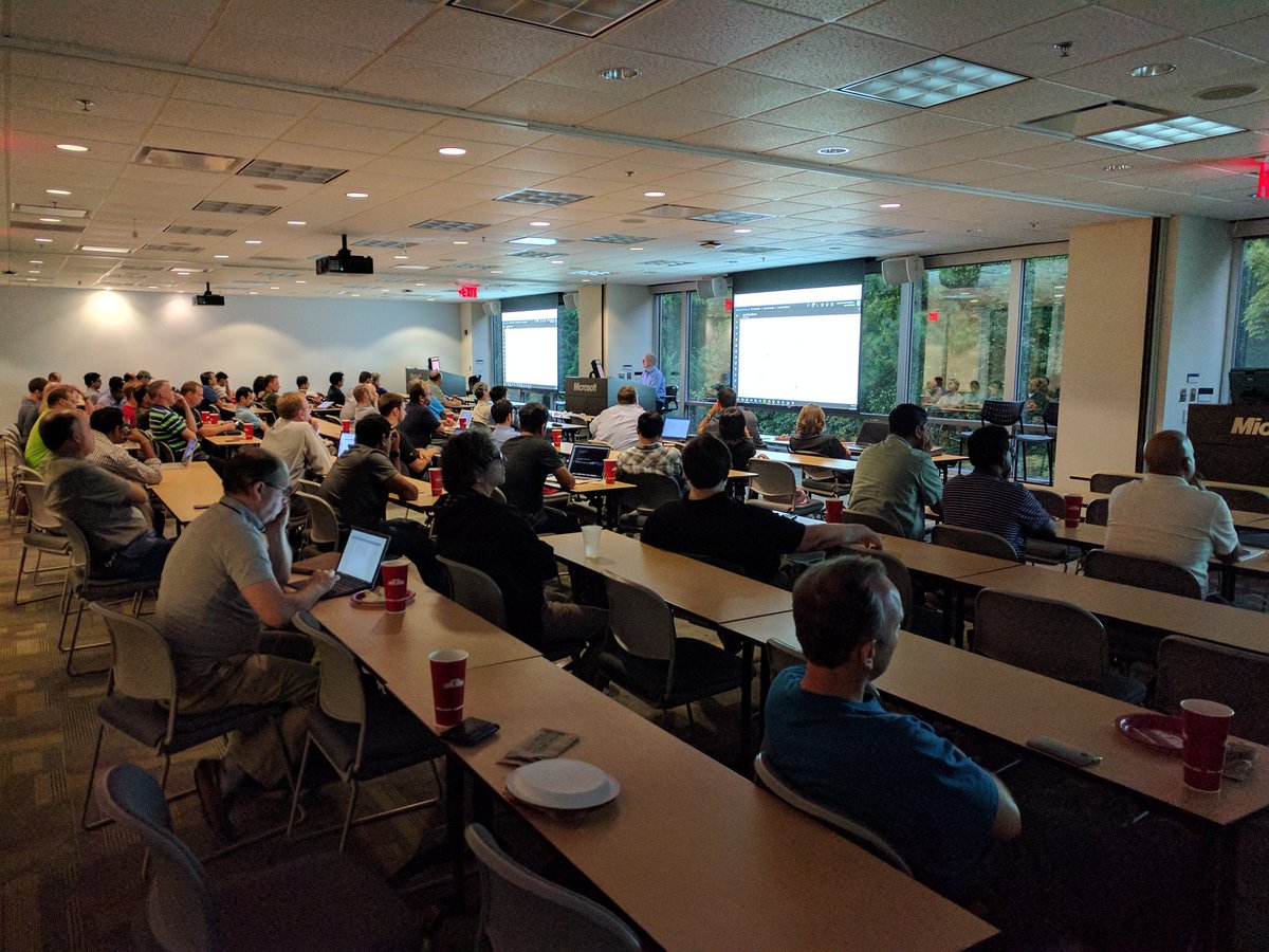 jplane's tweet photo. Great crowd for @AzureFunctions with Paul Brenneman at #AzureInTheATL meetup. Thanks Paul! https://t.co/DUmpuOCgrc