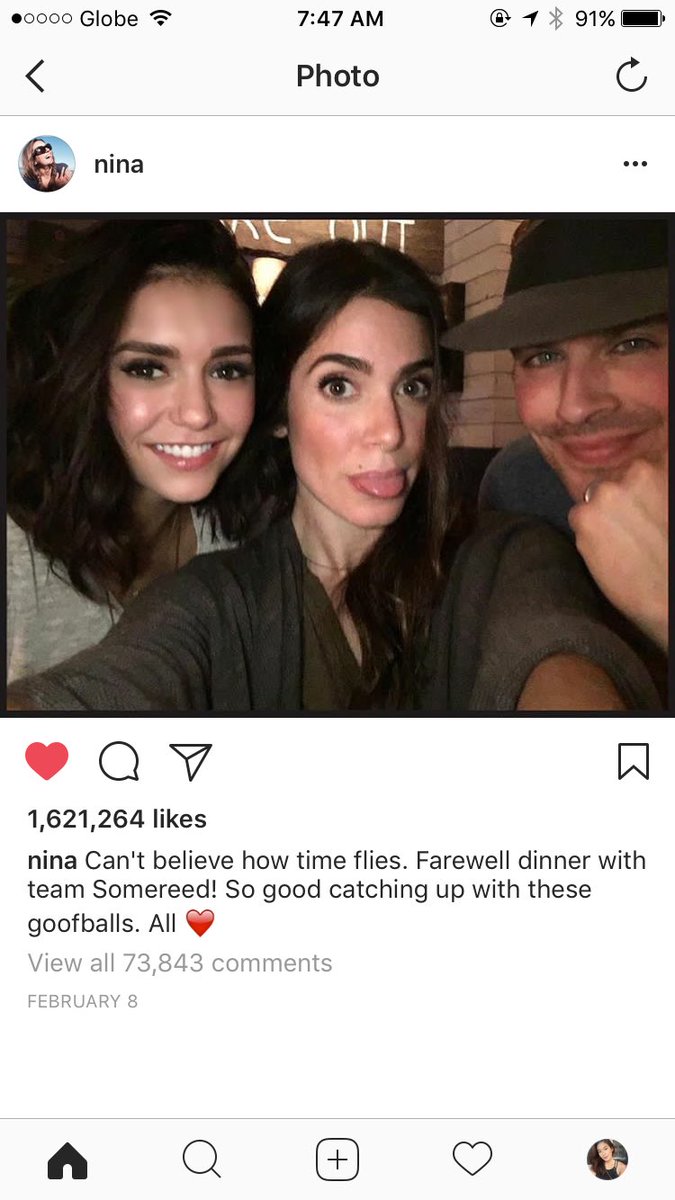 My heart hurts when i see this photo... <a href="/ninadobrev/">Nina Dobrev</a> and <a href="/iansomerhalder/">Ian Somerhalder</a> forever uso naman divorce 😂