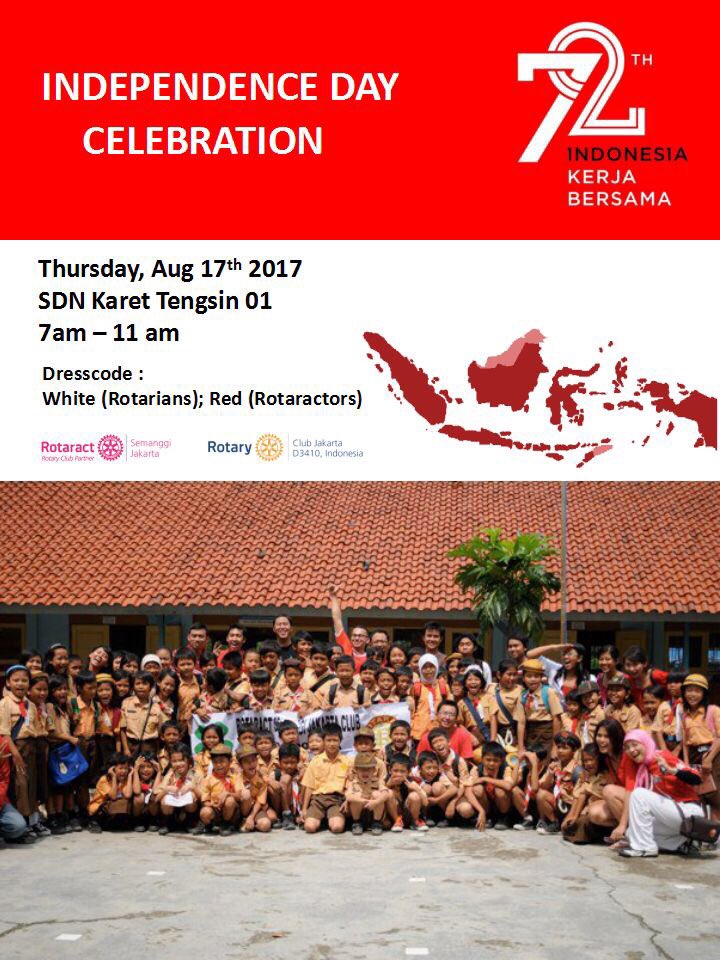 Celebrate Independence Day and join flag ceremony <a href="/RC_Jakarta/">Rotary Club of Jakarta</a>