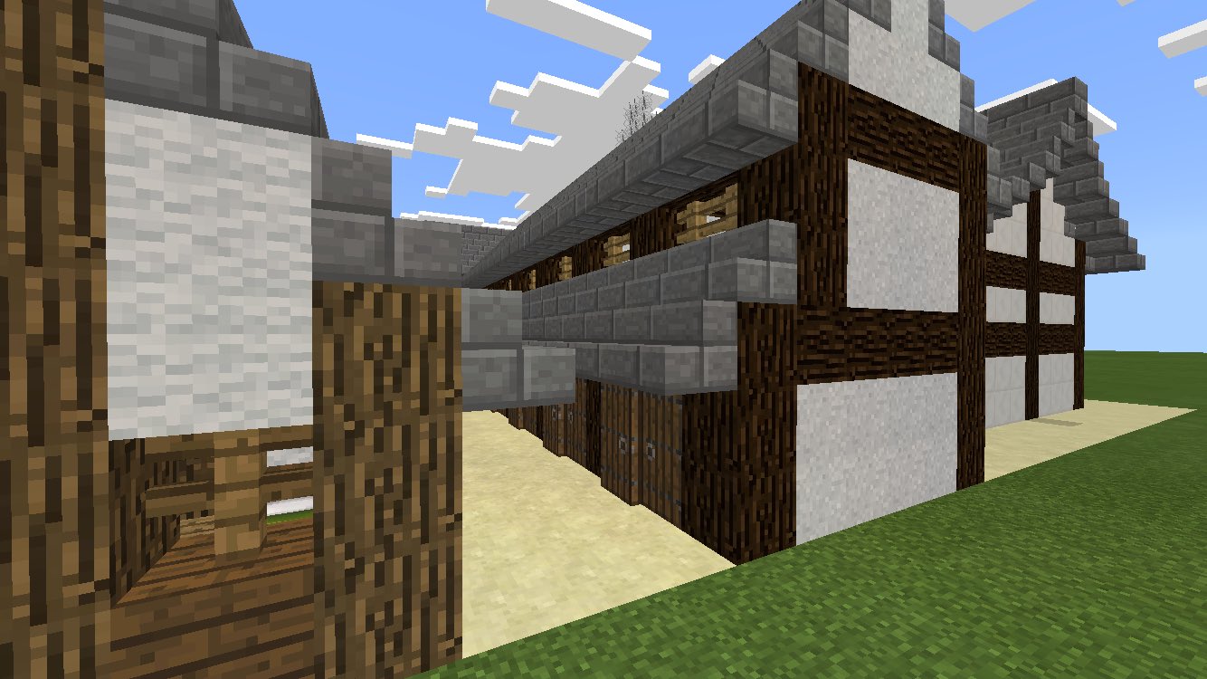 Twitter 上的 竹和 マイクラ和風建築 今回は長屋の裏にもう一軒 二階建て長屋 を建設しました W 壁は白のコンクリートパウダーです マイクラ 和風建築 T Co Rfjayzdmgg Twitter