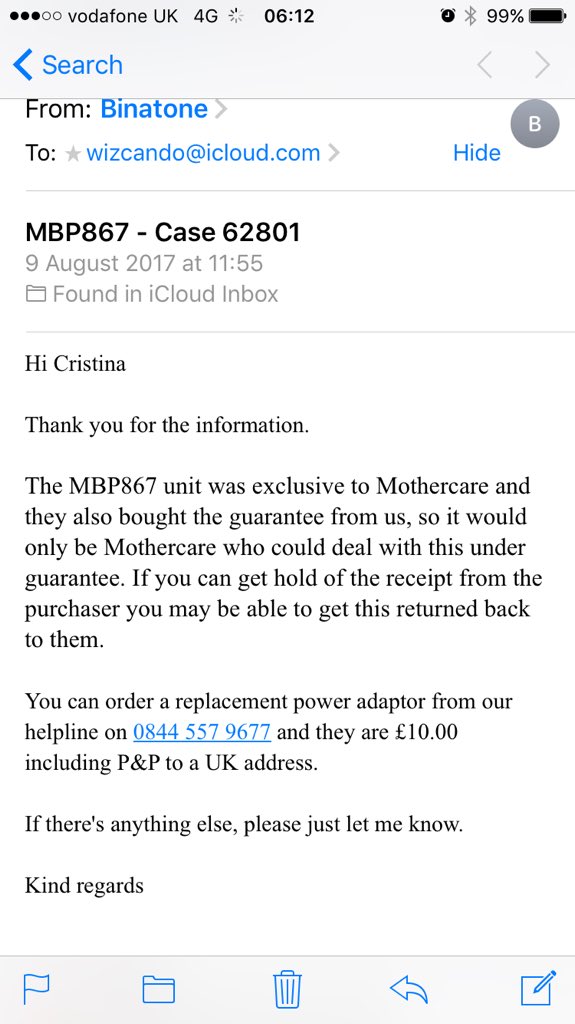 Criszs's tweet photo. @Moto_Support Hi Alexandra, the case number is # 62801.
My point is that a plug is a plug and I'm disappointed. Cristina cando https://t.co/pdB9XdR3jy