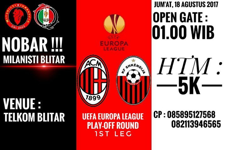 Merayakan kemerdekaan dengan Nobar Milan !!!
<a href="/milanistiorid/">Milanisti Indonesia</a> 
<a href="/mi_jatim/">#JatimSolid</a>