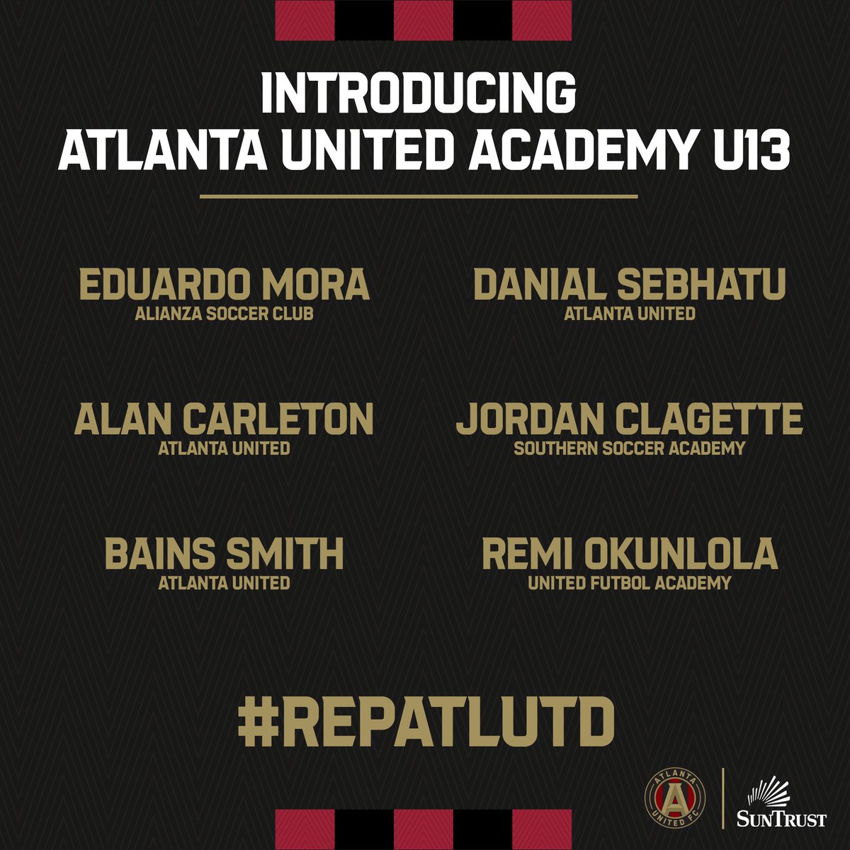 AcademyATLUTD's tweet photo. Introducing our U13 Academy Team! π΄β«οΈ #REPATLUTD https://t.co/ntwlKFUVYu