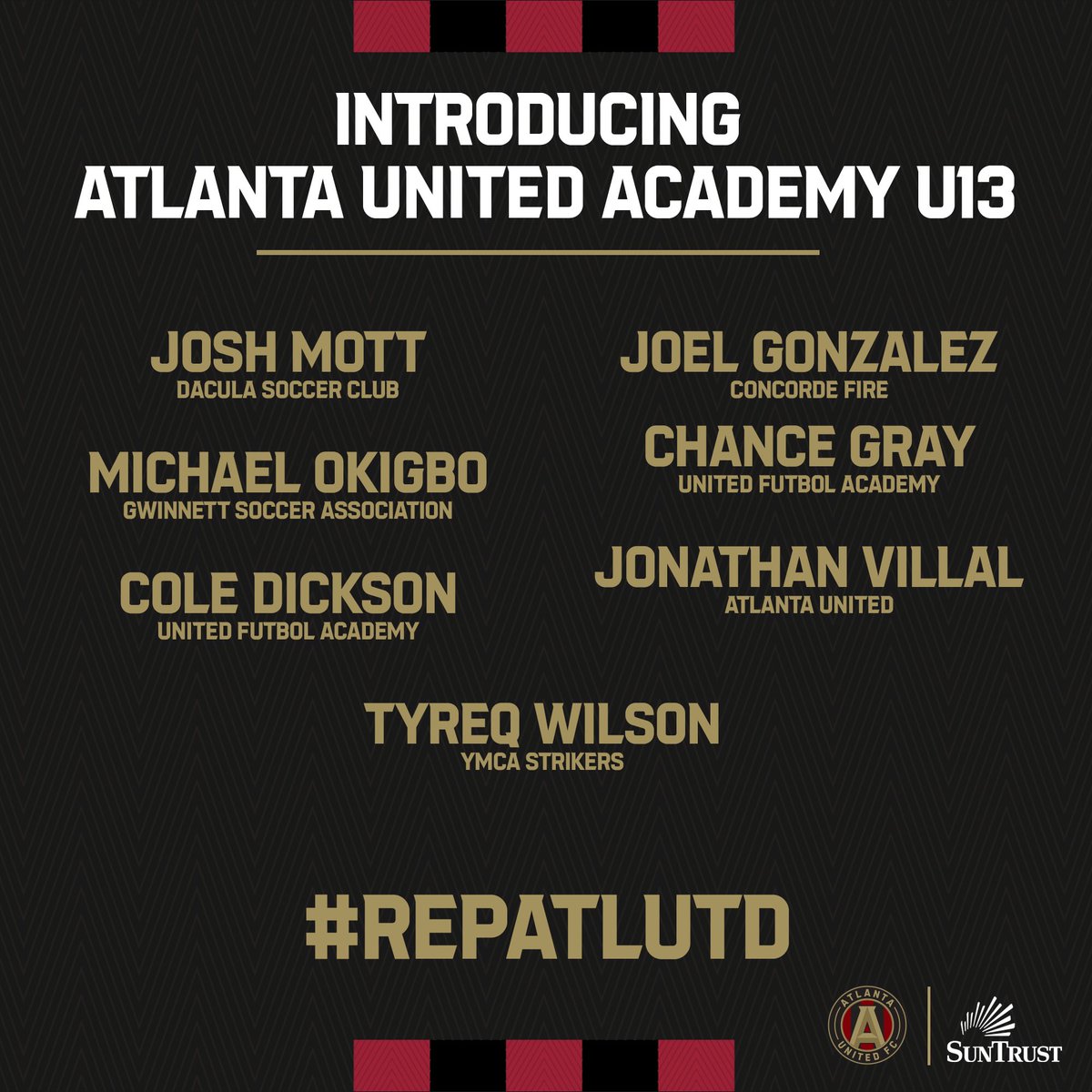 AcademyATLUTD's tweet photo. Introducing our U13 Academy Team! π΄β«οΈ #REPATLUTD https://t.co/ntwlKFUVYu
