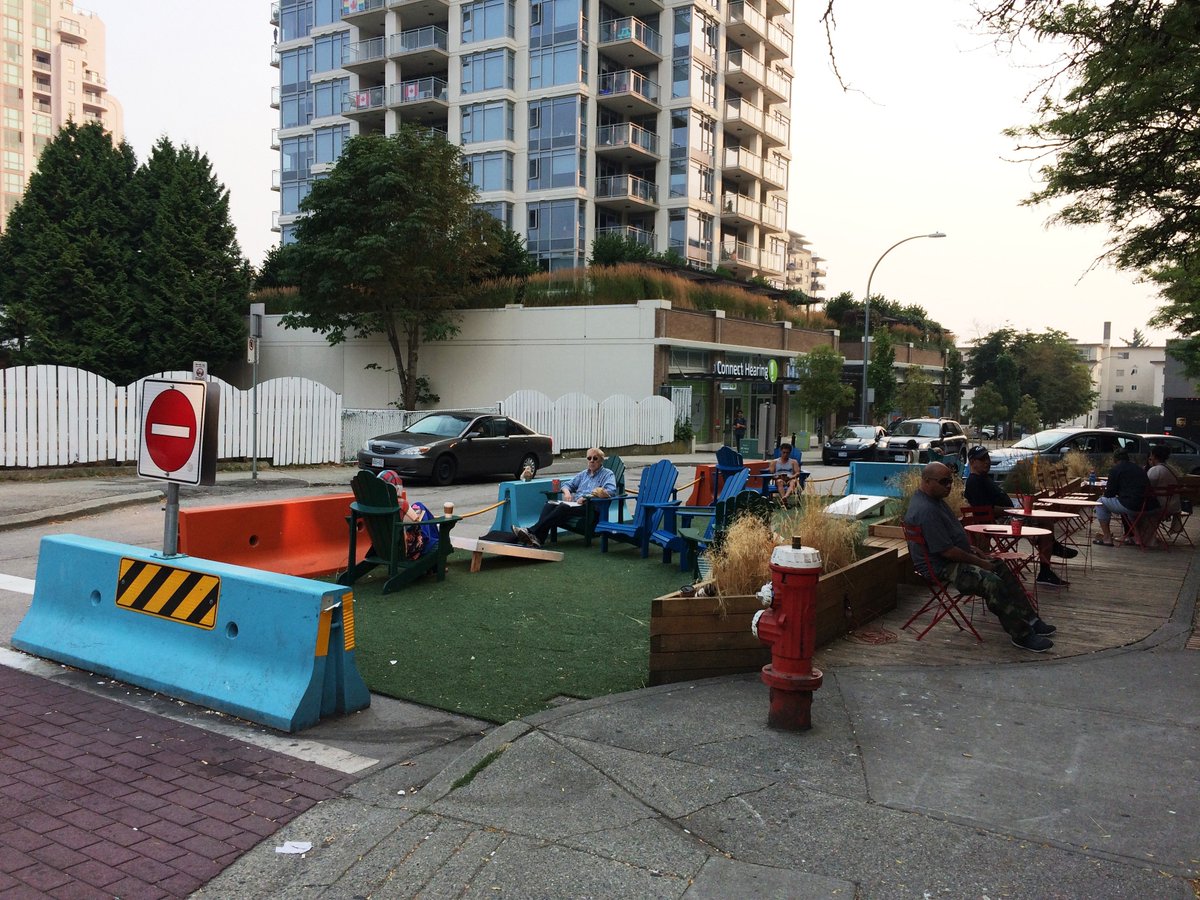 scotbathgate's tweet photo. New Parklet in New Westminster.  https://t.co/iFm3T9KgIp https://t.co/wfotW8R4BF